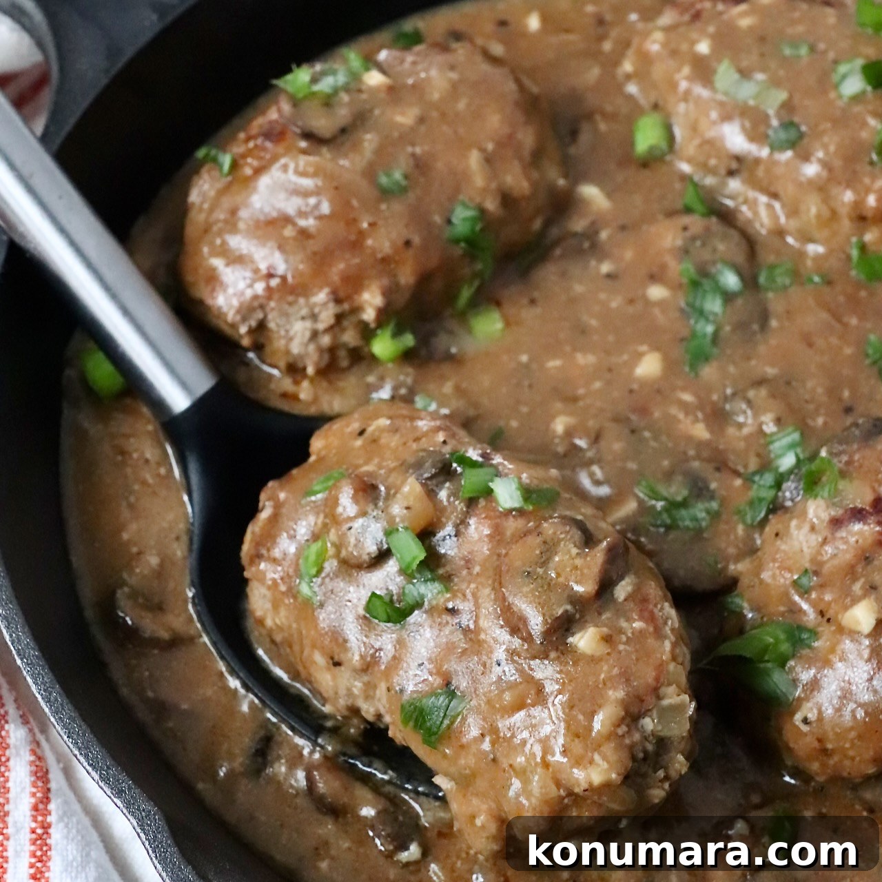 Salisbury steak with mushroom gravy