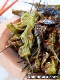 Blistered Shishito Peppers with Soy-Ginger Dipping Sauce 5 Soy Ginger Shishito Peppers