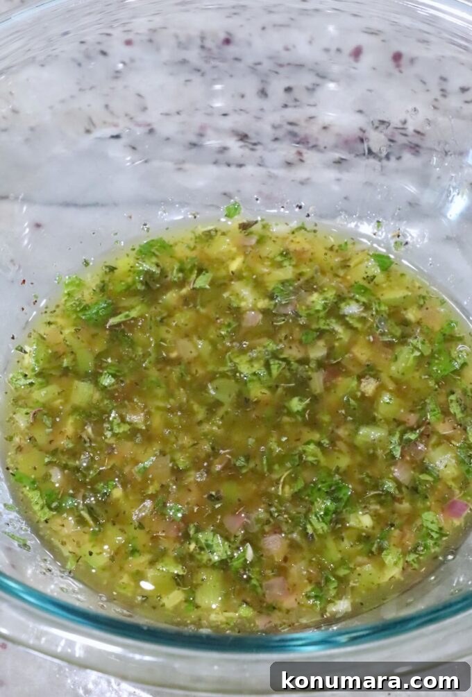 salad dressing with lemon juice in a glass bowl