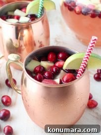 Cranberry Apple Moscow Mule Punch