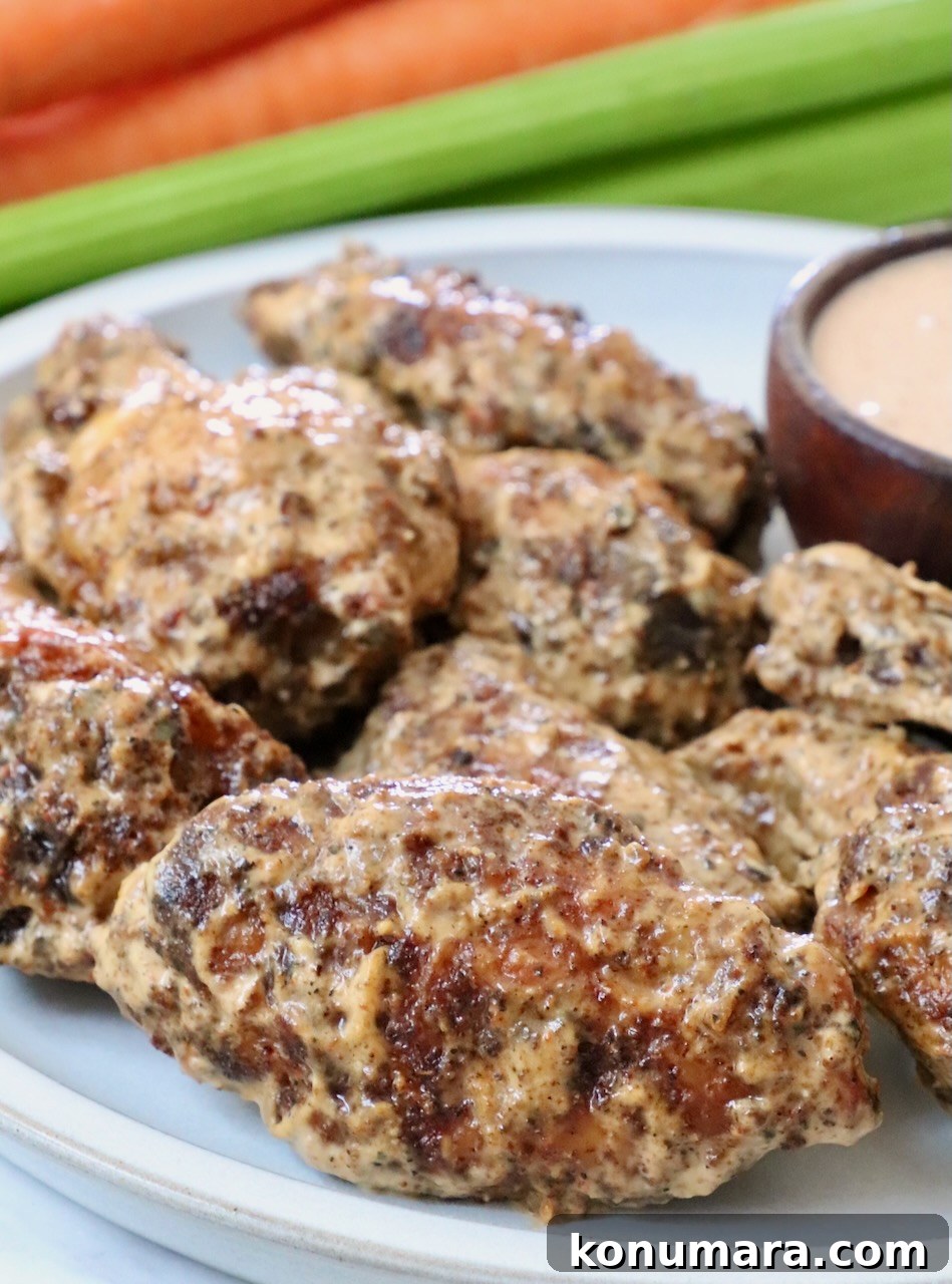 cooked chicken wings tossed in a creamy sauce on a plate