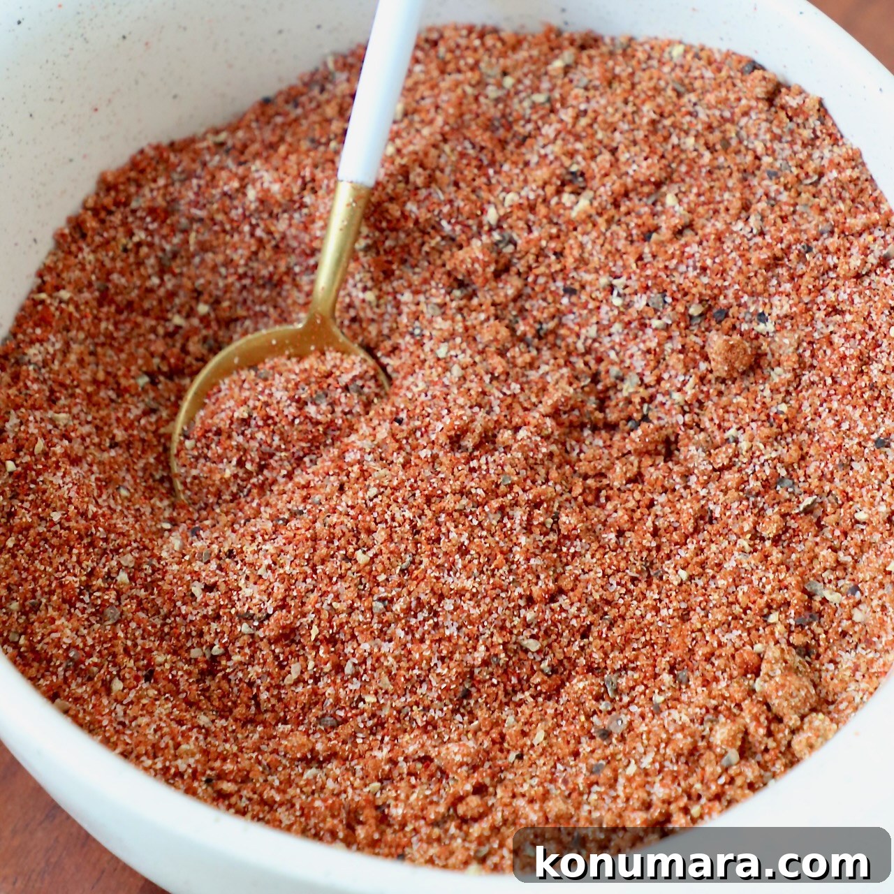 bbq seasoning in bowl with small spoon