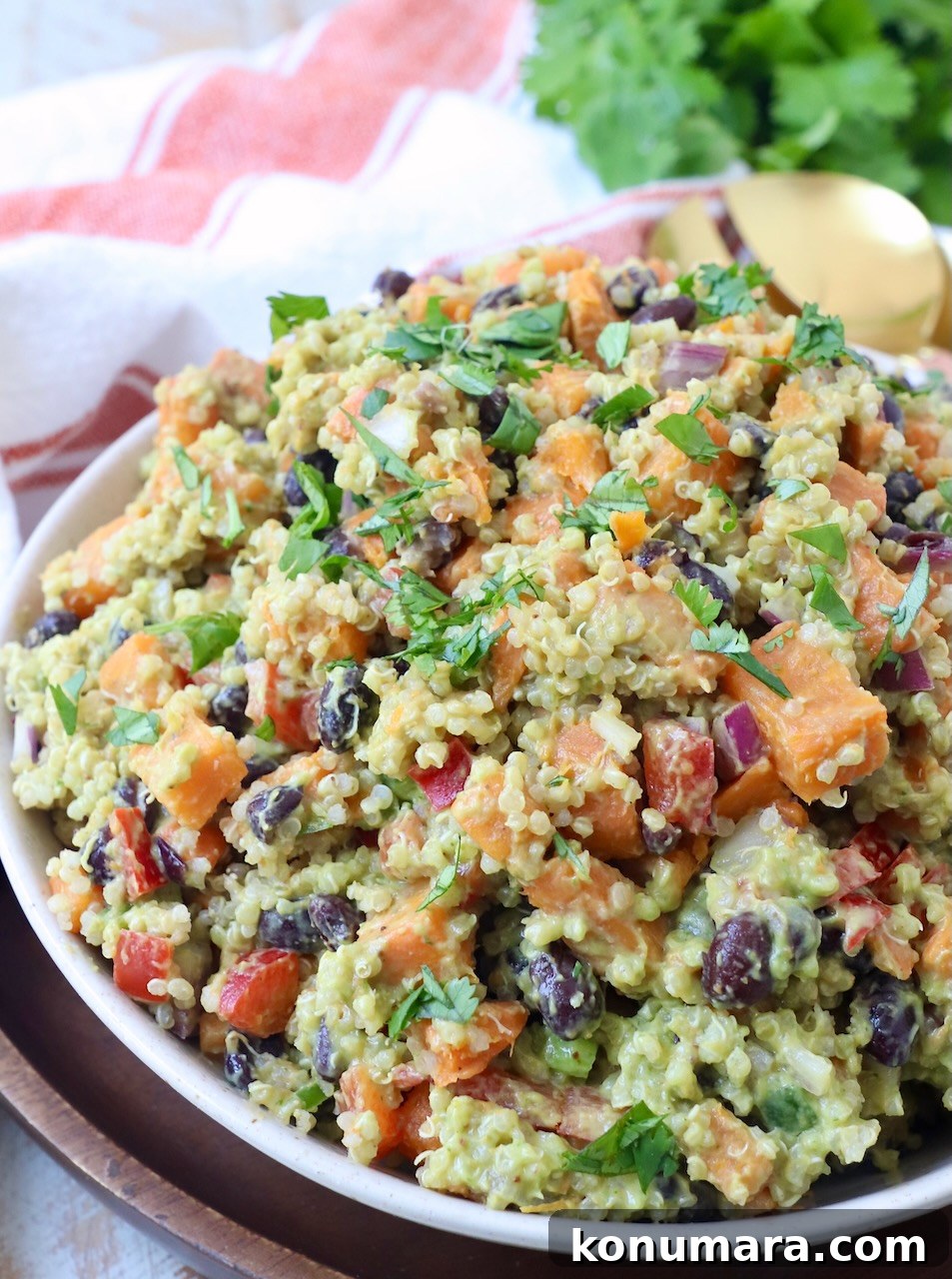 Mexican sweet potato salad in bowl