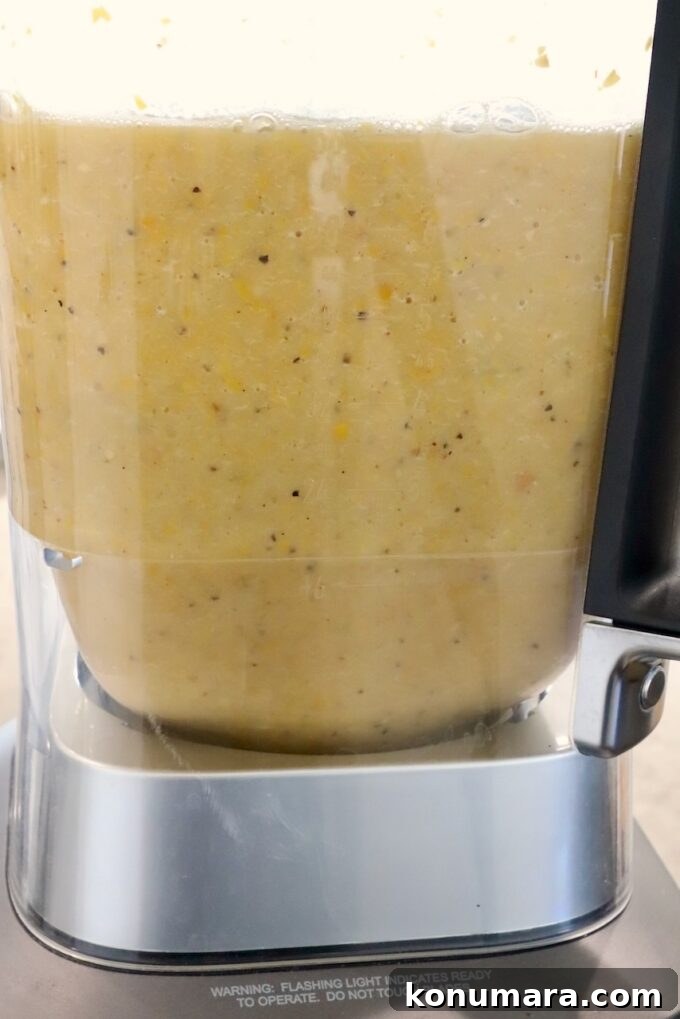 Mexican Street Corn Soup Recipe (Elote-Inspired) 7 corn soup pureed in a blender