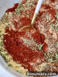 Salmon seasoning in a small bowl