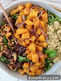Roasted butternut squash salad