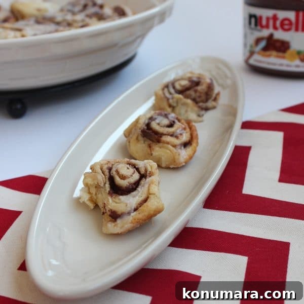 Mini Nutella Cinnamon Roll Bites Recipe 2 Nutella Cinnamon Roll Recipe