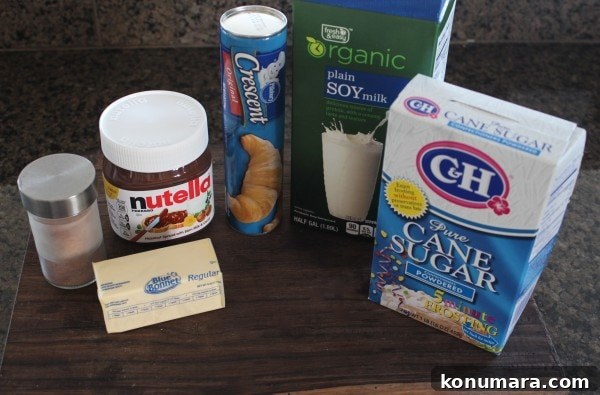 Mini Nutella Cinnamon Roll Bites Recipe 4 Nutella Cinnamon Roll Ingredients