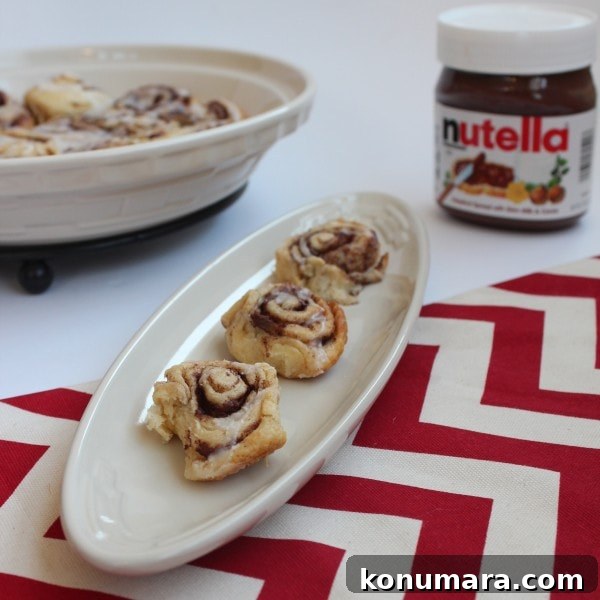 Mini Nutella Cinnamon Roll Bites Recipe 10 Mini Nutella Cinnamon Rolls
