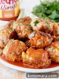 Buffalo Cheesy Slow Cooker Sausage Balls