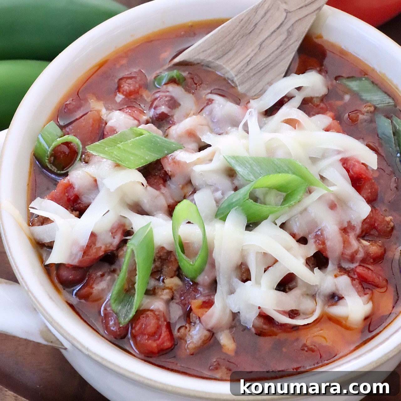 Quick Ground Beef Dinners for Weeknights 25 chili in a bowl topped with cheese
