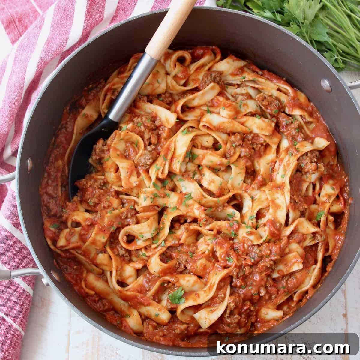 Quick Ground Beef Dinners for Weeknights 9 Bolognese meat sauce in pot