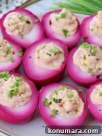 Beet Deviled Eggs