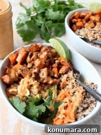 Thai Peanut Sweet Potato Buddha Bowl