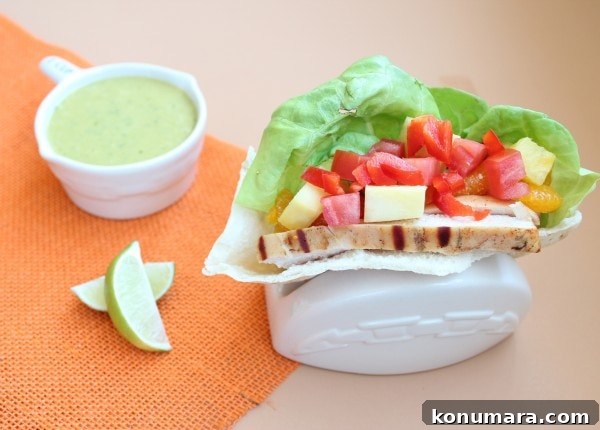 Caribbean Chicken Pita Wrap