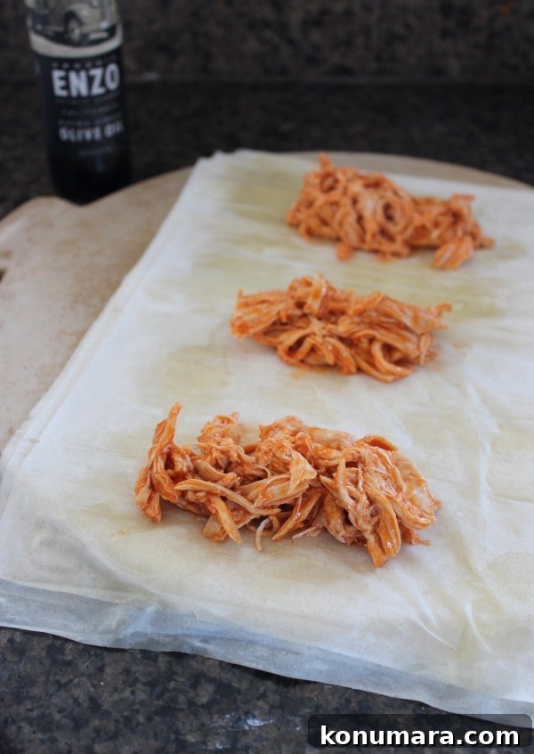 Buffalo Chicken Phyllo Dough