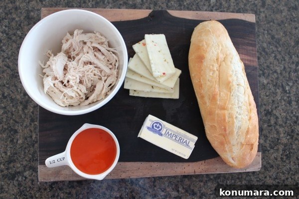Buffalo Chicken Grilled Cheese Ingredients