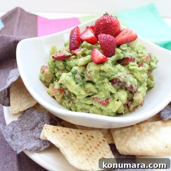 Strawberry and Peach Guacamole Recipe with Lime 4 Strawberry Guacamole Recipe