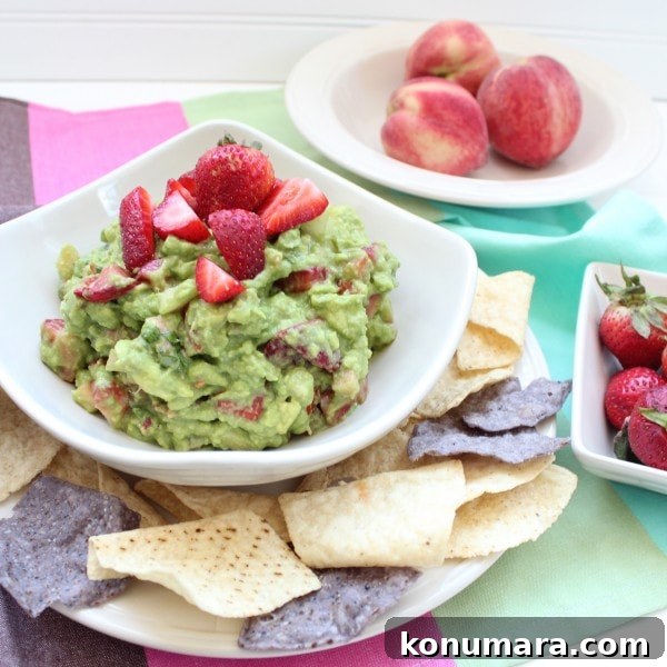 Strawberry and Peach Guacamole Recipe with Lime 7 Strawberry Peach Guacamole