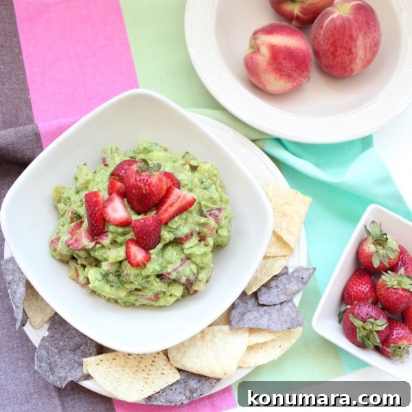 Strawberry and Peach Guacamole Recipe with Lime 9 Strawberry Peach Guacamole