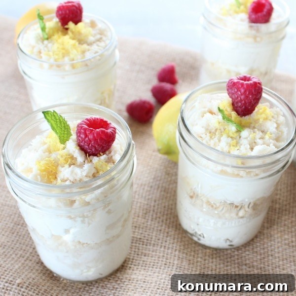 Gluten Free Raspberry Lemon Dessert Jars