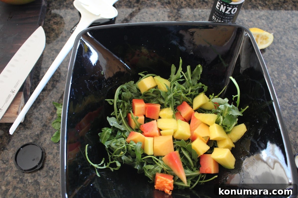 Arugula Mango Shrimp Salad Recipe