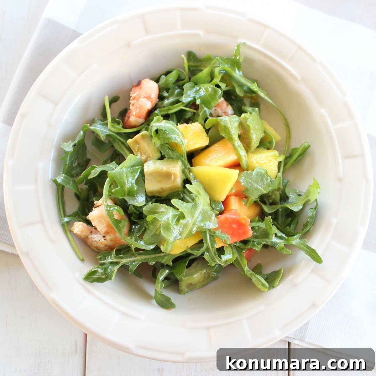 Mango Papaya Arugula Salad