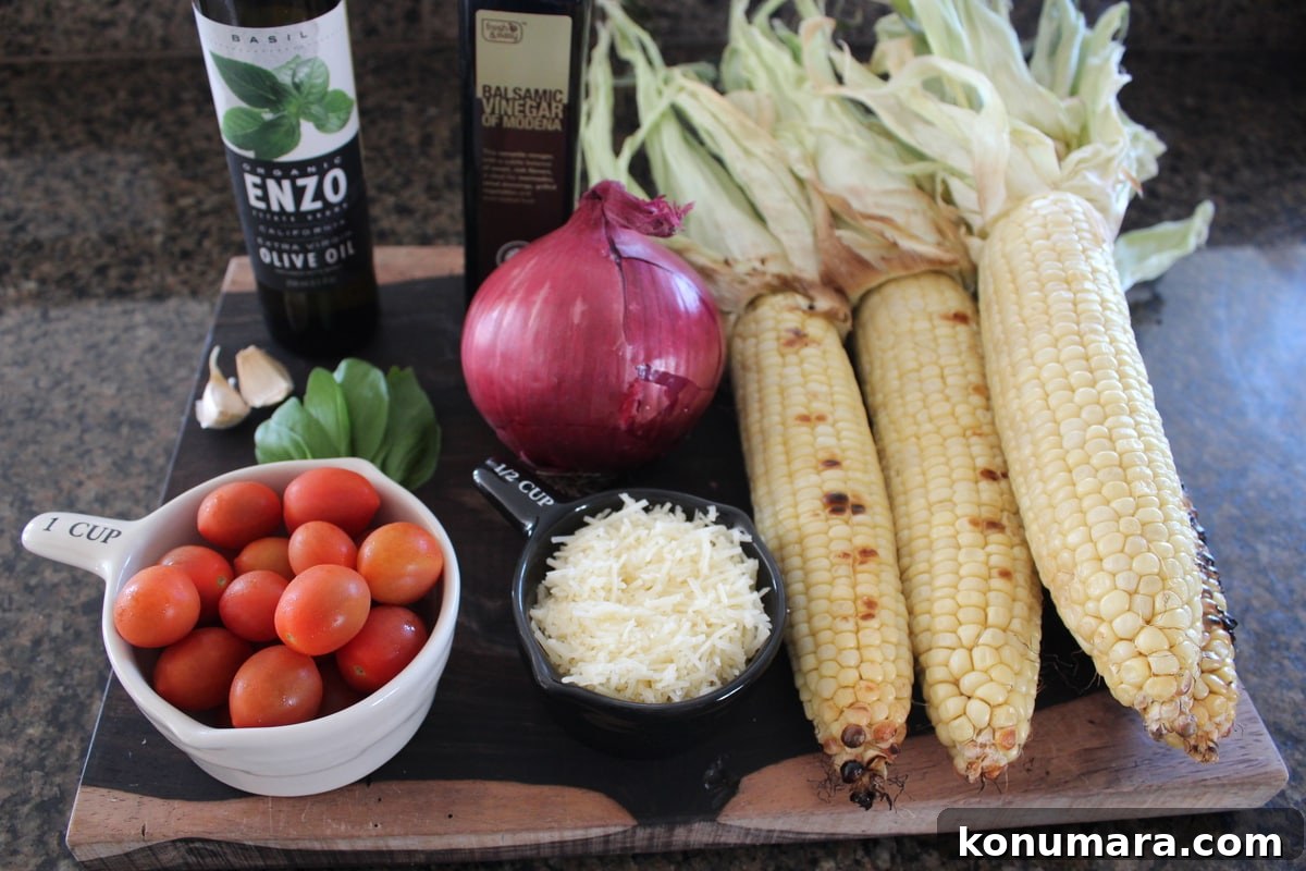 Italian Corn Salad Ingredients
