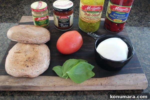 Portobello Caprese Sandwich Ingredients