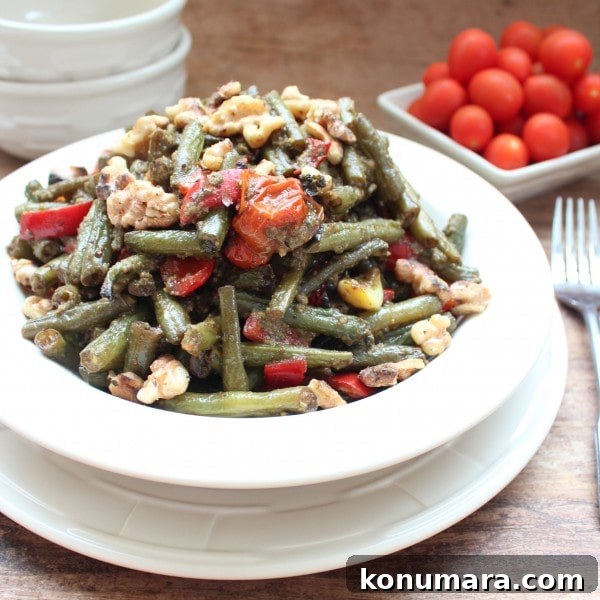 Roasted Green Bean, Tomato Salad