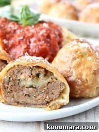 Classic Italian Meatloaf Recipe with Marinara Glaze 8 Mozzarella Stuffed Meatball Wellington