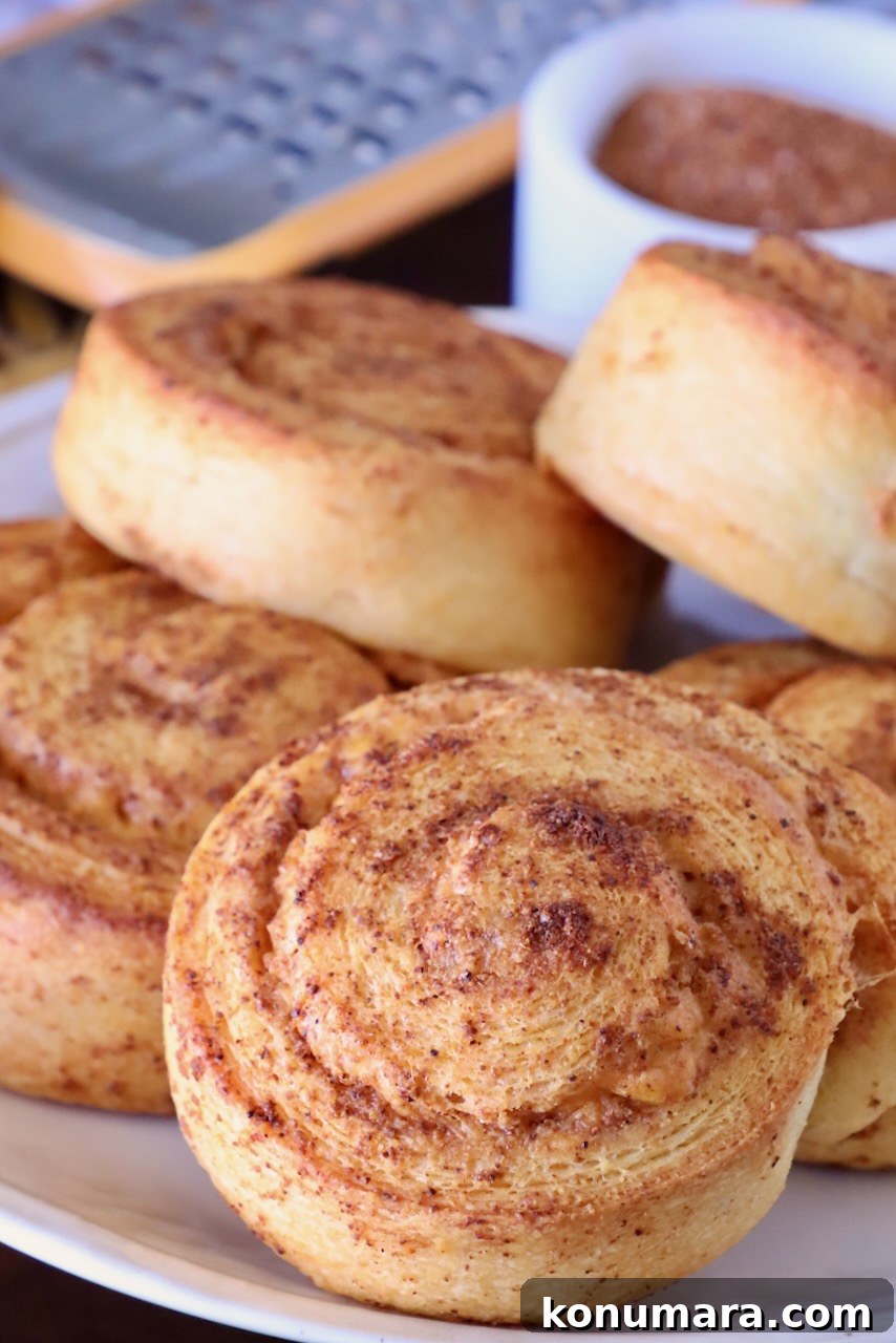 Cheesy Cornbread Rolls Recipe: Soft, Melty Centers 2 seasoned baked cornbread rolls on a plate with a bowl of seasoning in the background