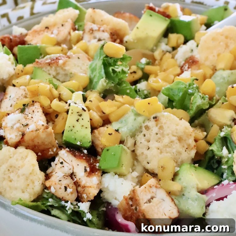 Chicken Taco Salad with Creamy Poblano Ranch